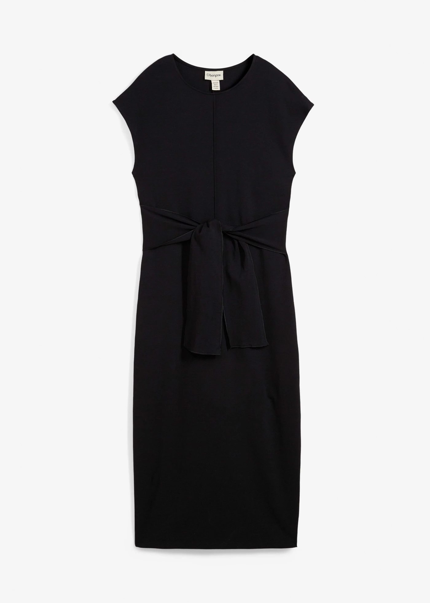 Robe midi en jersey • noir • Boutique bonprix