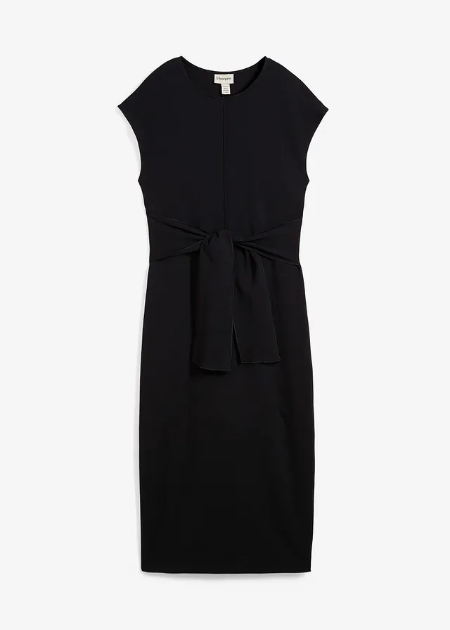 Midi jurk van jersey • zwart • bonprix online shop