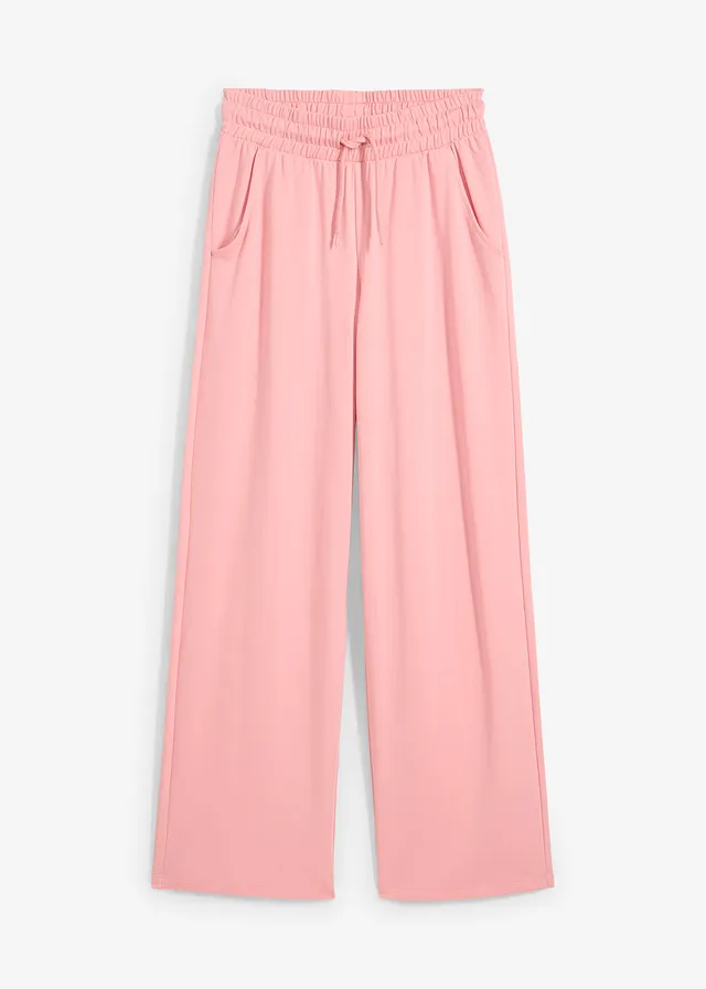 Pantaloni din jerse din material interlock