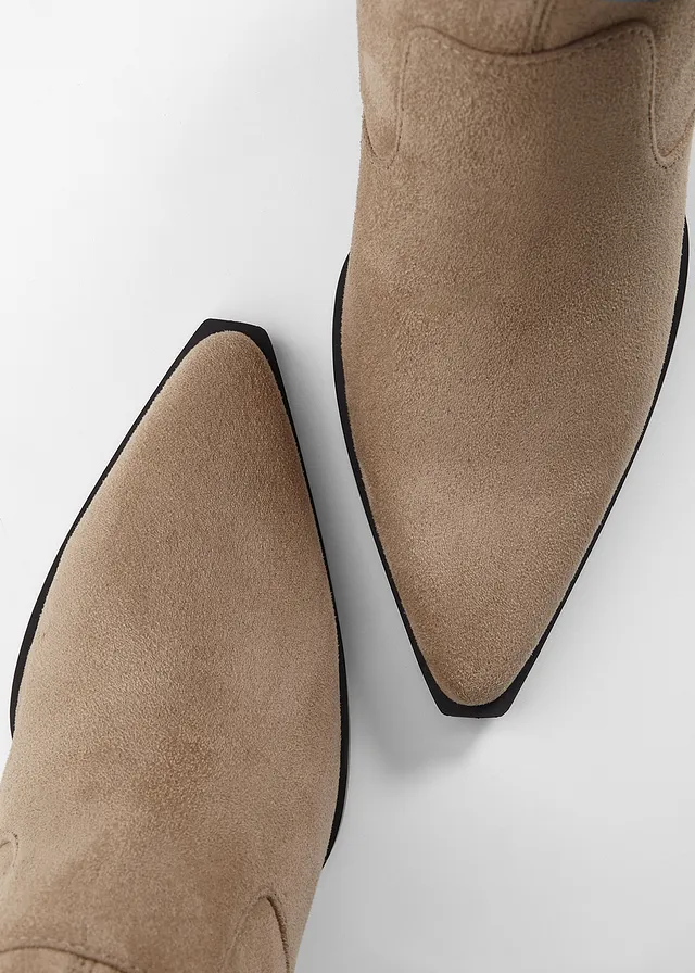 Bottines à tige élastique, Couleur: olive clair