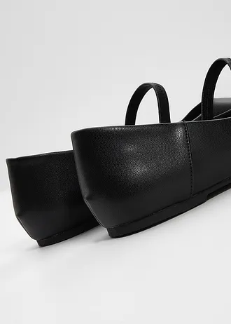 Baleriny z elastycznym paskiem • czarny • sklep bonprix