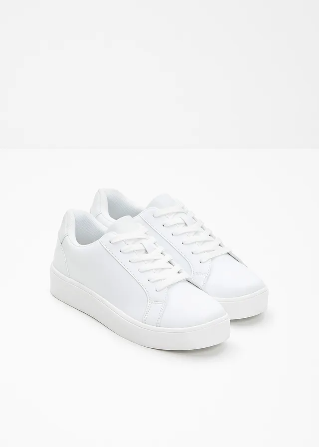 Plateau sneakers, Kleur: wit