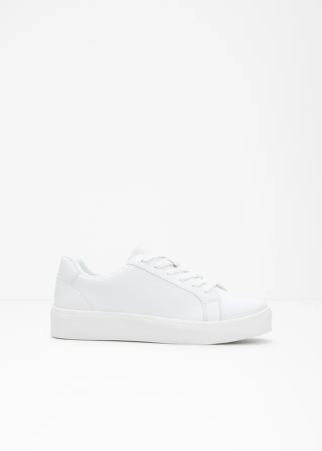 Plateau sneakers, Kleur: wit