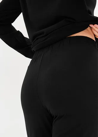 Pyjama met kant • zwart • bonprix online shop