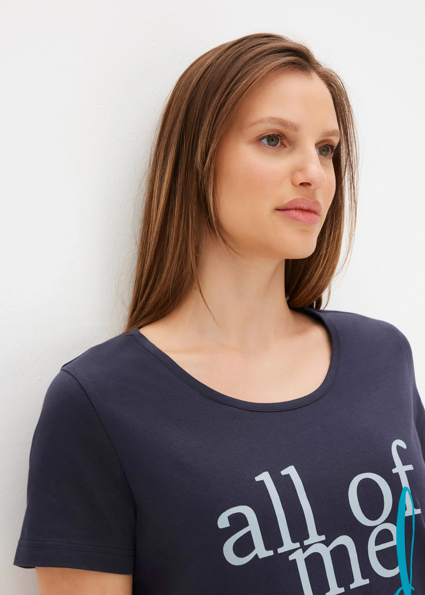 Lot de 2 chemises de nuit courtes 100% coton • myrtille-bleu nuit • Boutique bonprix