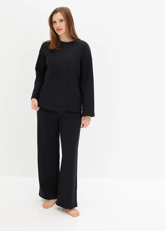 Tenue d'intérieur en molleton, Couleur: noir