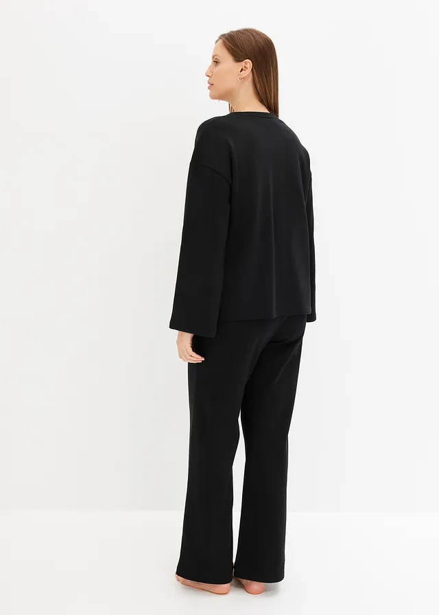 Tenue d'intérieur en molleton, Couleur: noir