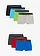 Boxerky s měkkou bavlnou (7 ks v balení), barva: azurově modrá + světle šedý melír + antracitový melír + tmavě červená + tmavě modrá + tyrkysová + svítivě zelená