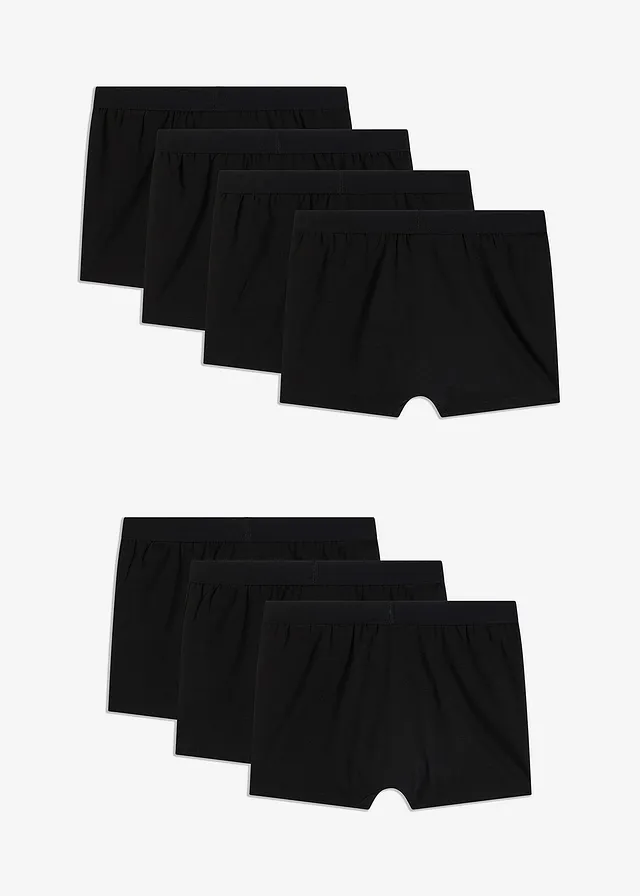 Lot de 7 boxers coton, Couleur: noir