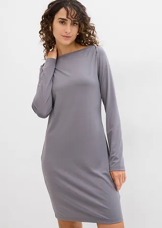 Sukienka z miękko lejącego dżerseju • dymny szary • bonprix obchod