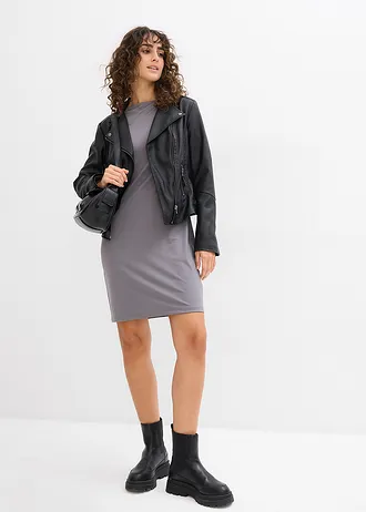 Sukienka z miękko lejącego dżerseju • dymny szary • bonprix obchod