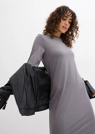 Sukienka z miękko lejącego dżerseju • dymny szary • bonprix obchod