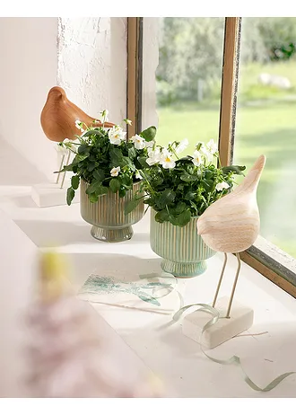 Decoratieve vogels (set van 2) • naturel-wit • bonprix online shop