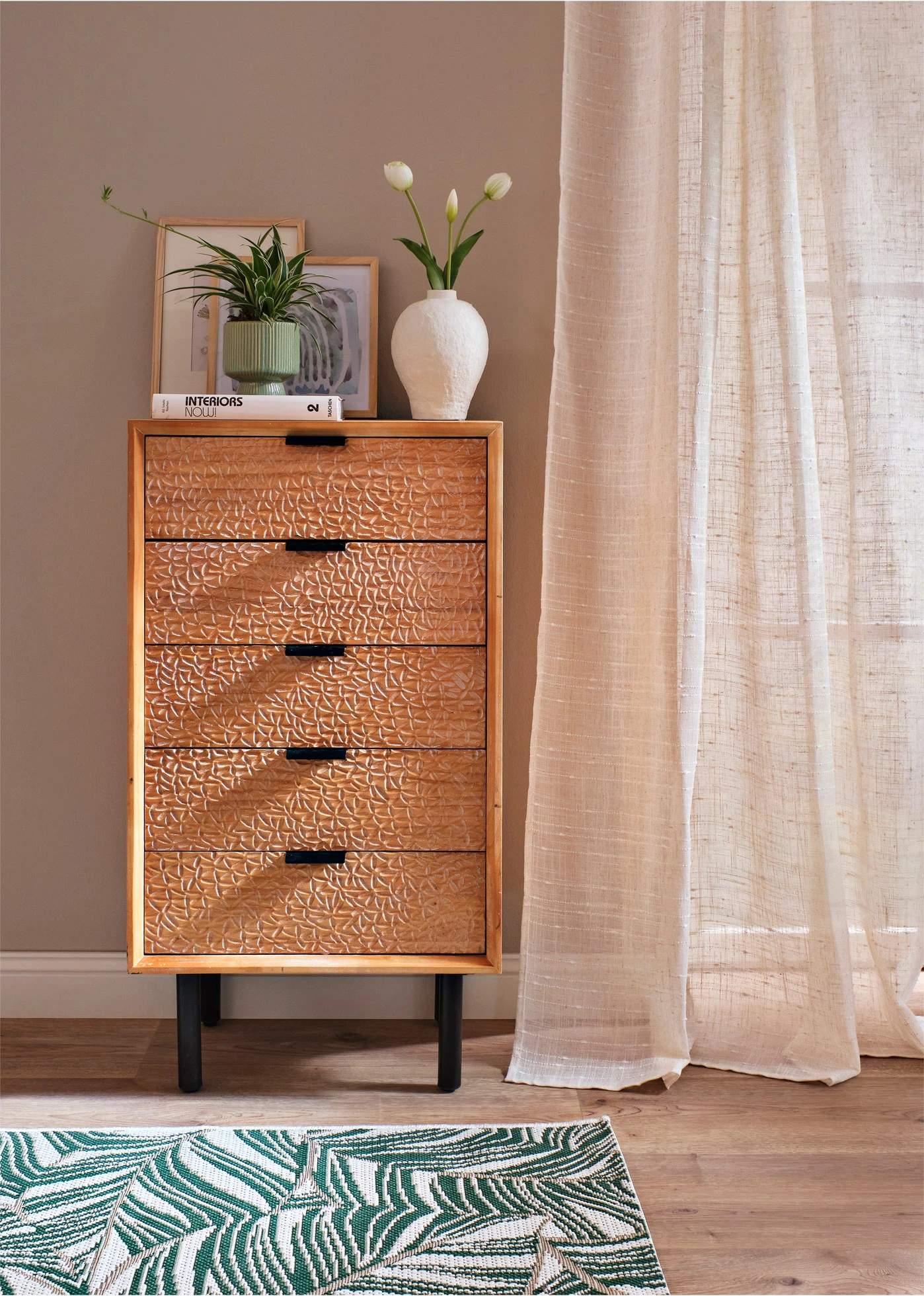 Záclona so štruktúrou, v rôznych veľkostiach (1 ks) • prírodná • obchod bonprix