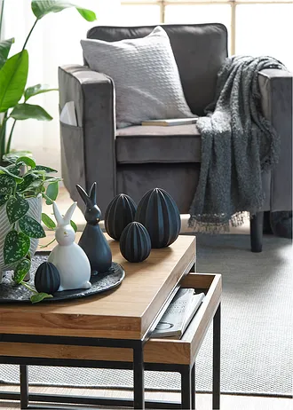 Decoratieve paaseieren (4 stuks), Kleur: zwart