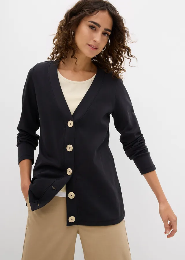 Gilet en jersey, 100% coton, Couleur: noir