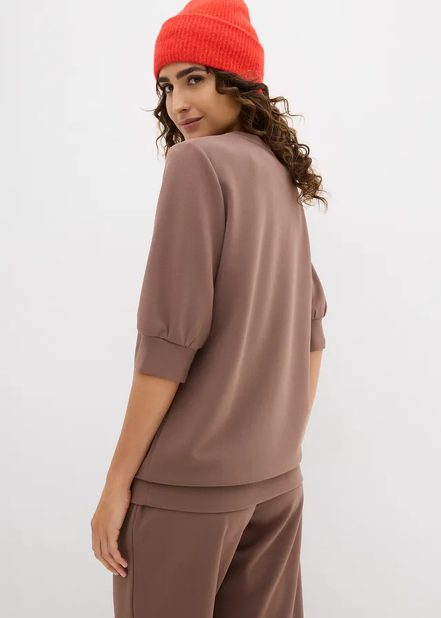 T-shirt ample en matière néoprène • marron moyen • product-page.page-title-suffix