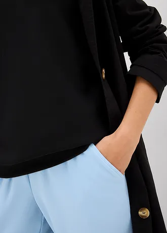 T-shirt ample en matière néoprène • noir • Boutique bonprix