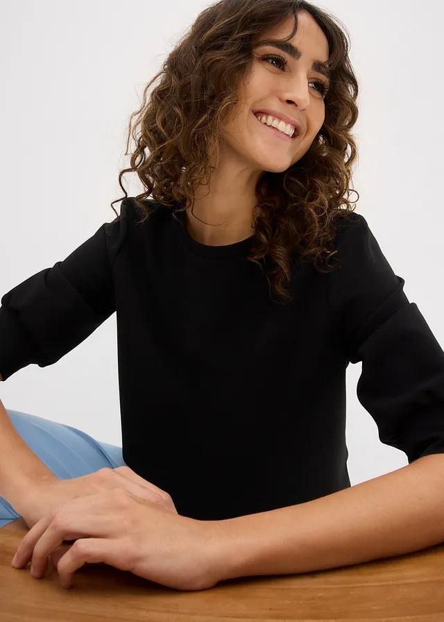 Wijde scuba sweater • zwart • product-page.page-title-suffix