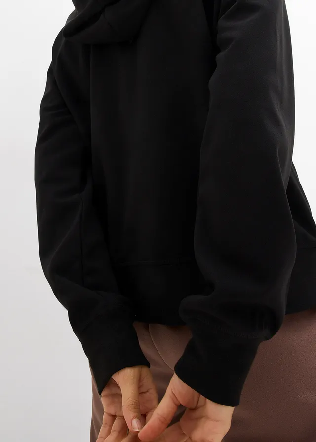 Jachetă casual cu glugă și fermoar • negru • magazin bonprix