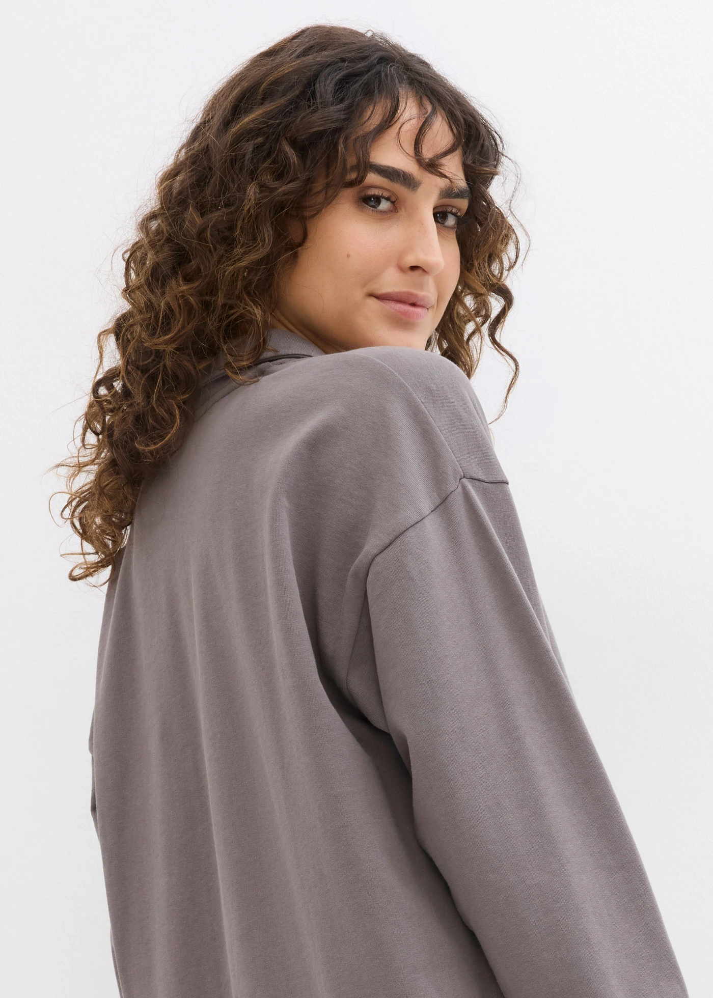 Sweatjurk van katoen • rookgrijs • bonprix online shop