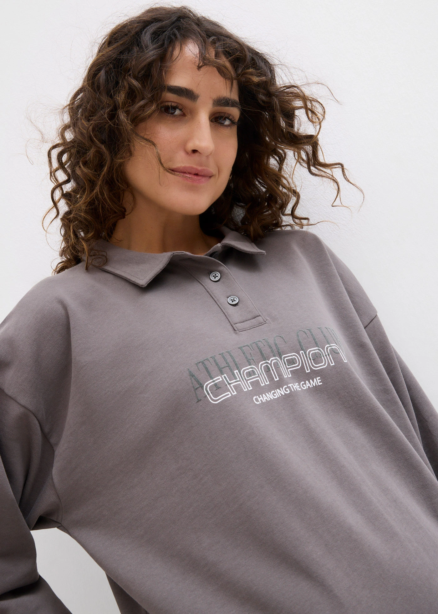 Sweatjurk van katoen • rookgrijs • bonprix online shop