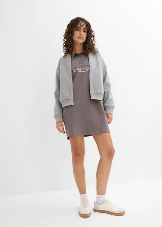 Sweatjurk van katoen • rookgrijs • bonprix online shop