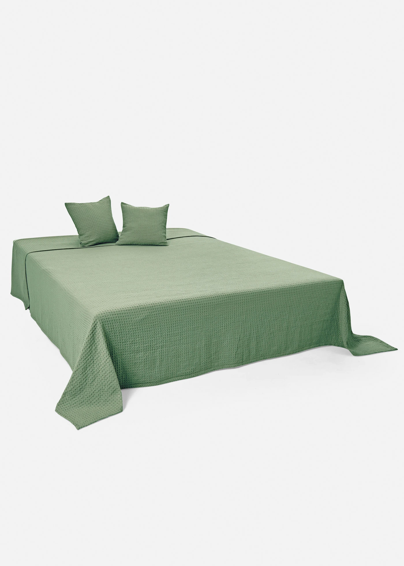 Wafelpiqué kussenhoes (set van 2) • groen • bonprix online shop