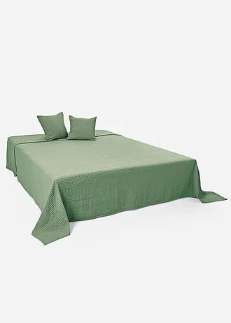 Wafelpiqué kussenhoes (set van 2) • groen • bonprix online shop