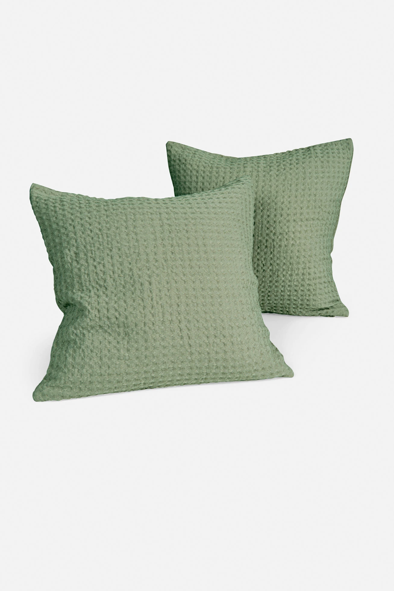 Wafelpiqué kussenhoes (set van 2) • groen • bonprix online shop