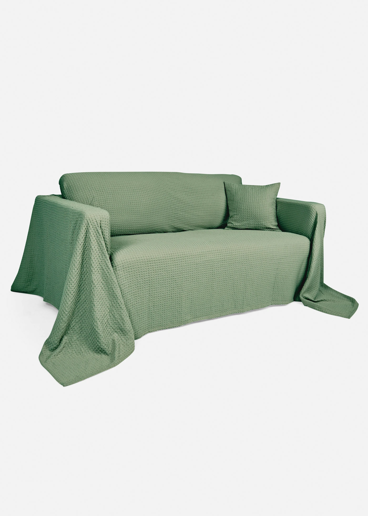 Couvre-lit en tissu gaufré • vert • Boutique bonprix