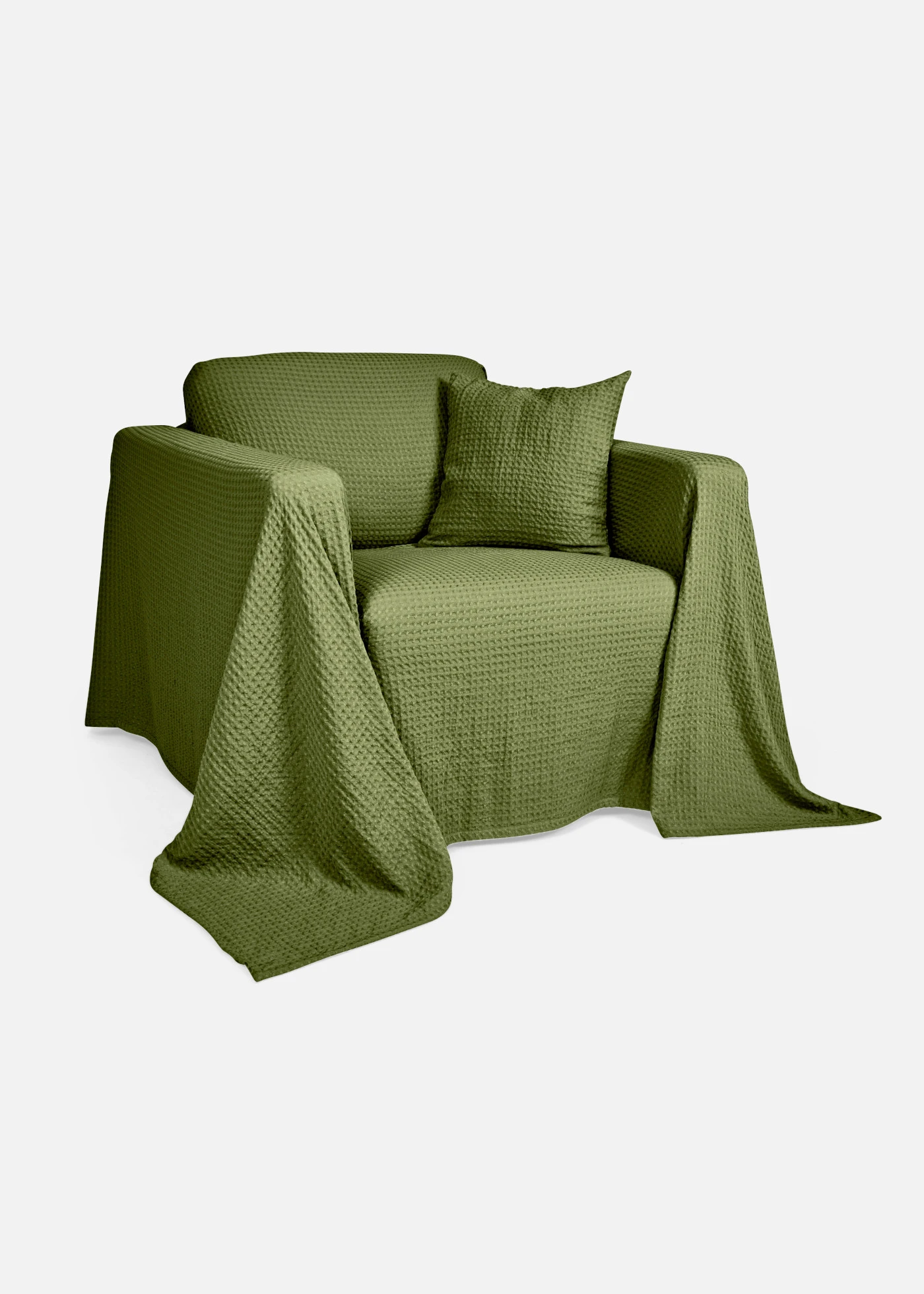 Couvre-lit en tissu gaufré • vert • Boutique bonprix