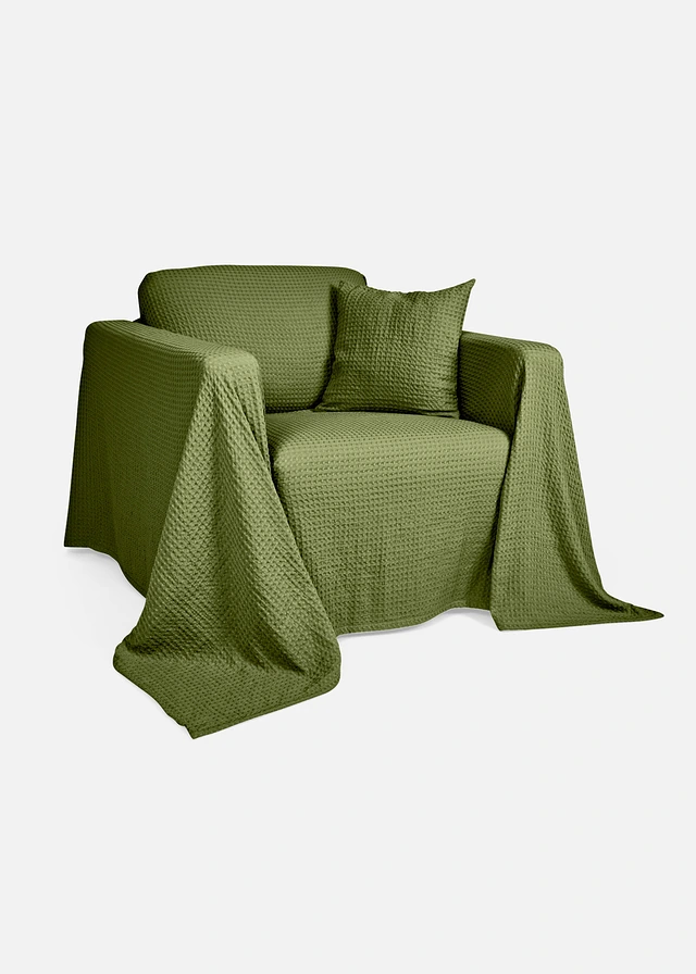 Couvre-lit en tissu gaufré • vert • product-page.page-title-suffix