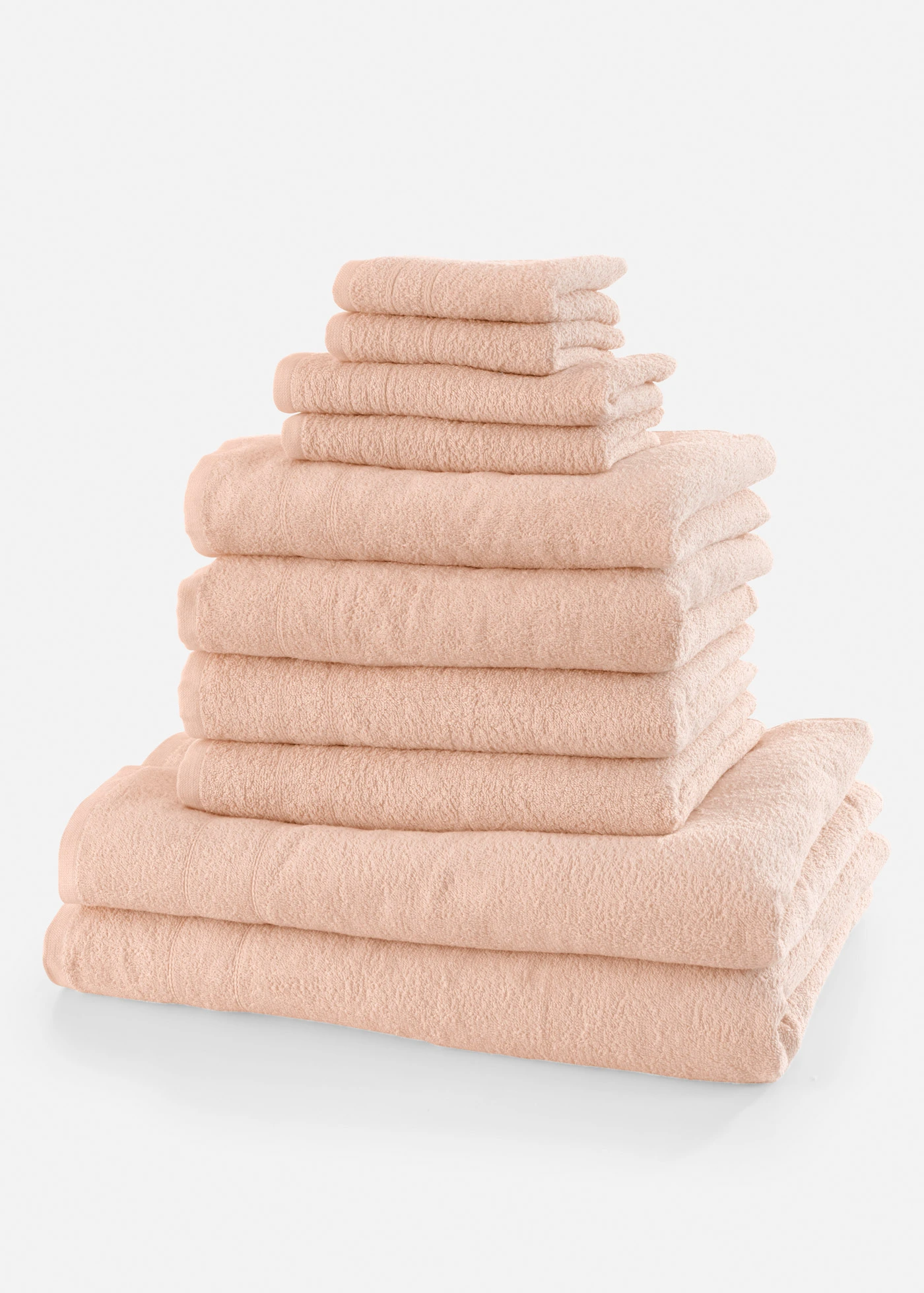 Handdoek van katoen (10-dlg. set) • sand • bonprix online shop