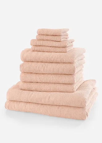 Handdoek van katoen (10-dlg. set) • sand • bonprix online shop