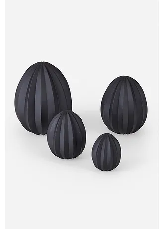 Decoratieve paaseieren (4 stuks), Kleur: zwart