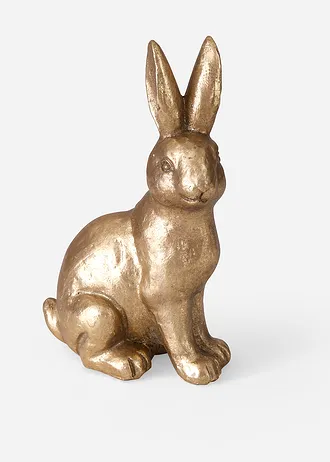 Figurine déco lapin doré