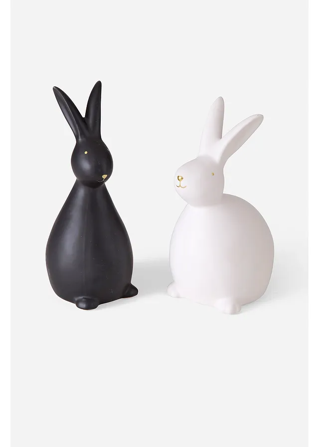 Figurine deco iepurași (set/2 piese)