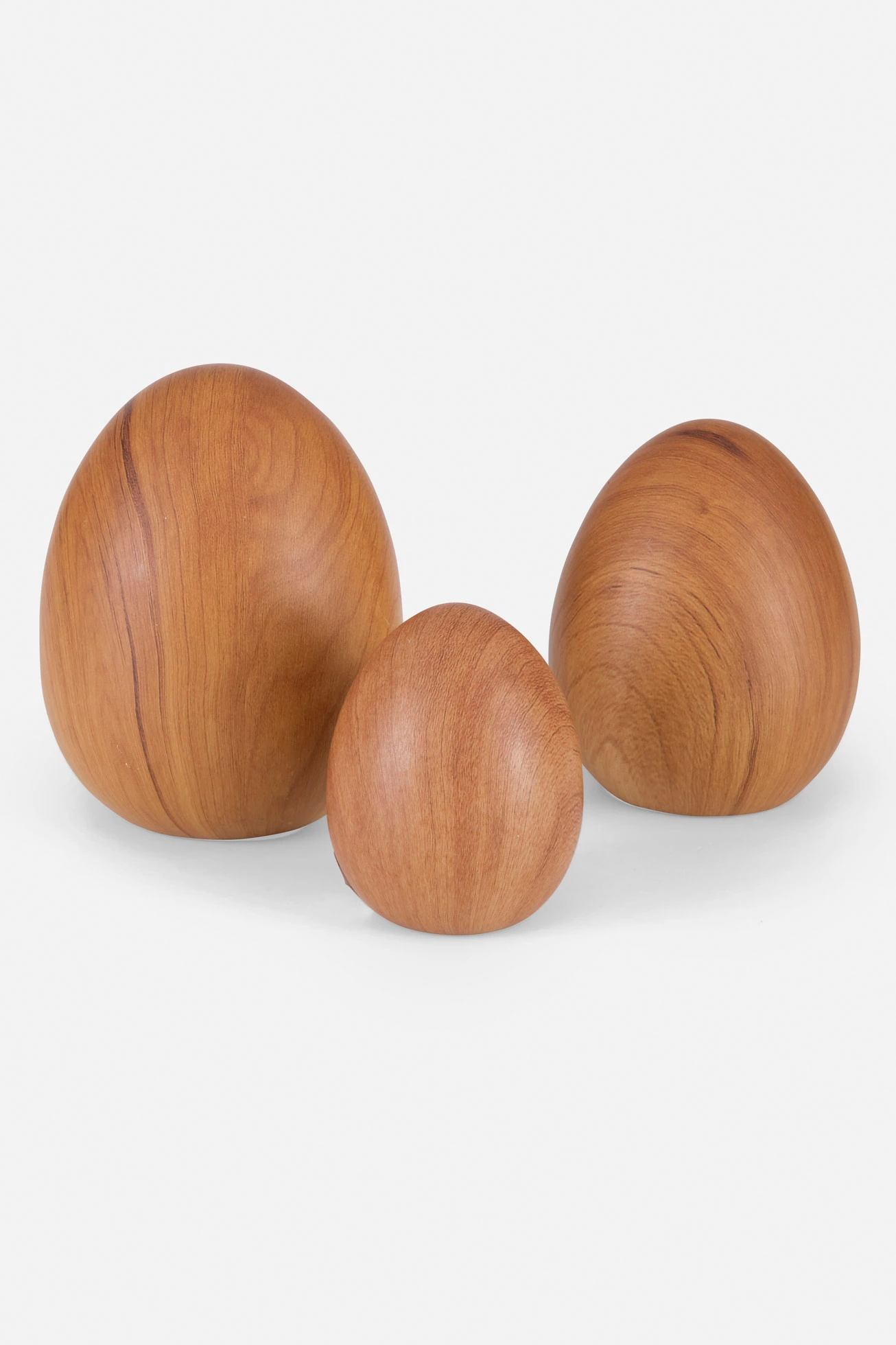 Objet déco Lot de 3 œufs de Pâques aspect bois • beige naturel • Boutique bonprix