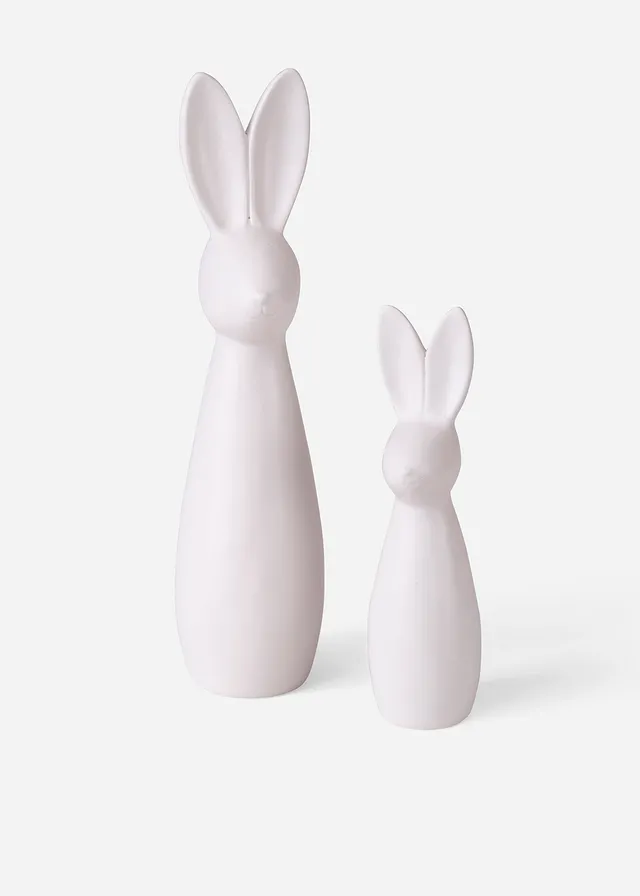 Lot de 2 lapins déco • crème • Boutique bonprix