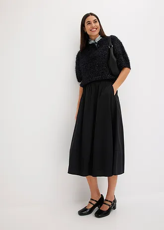 Midi sukně • černá • bonprix obchod