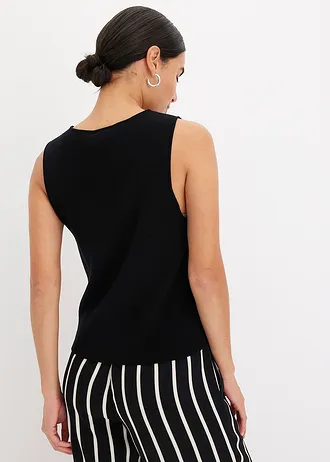 Vestă tricotată, culoare: negru