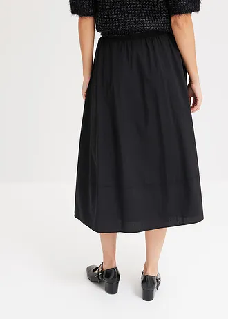 Midi-rok, Kleur: zwart