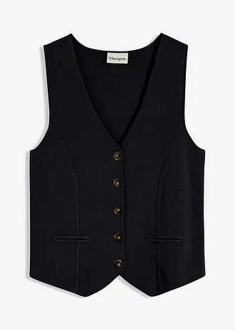 Vestă tricotată, culoare: negru