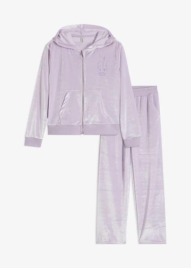Jachetă și pantaloni din velur (set/2 piese)