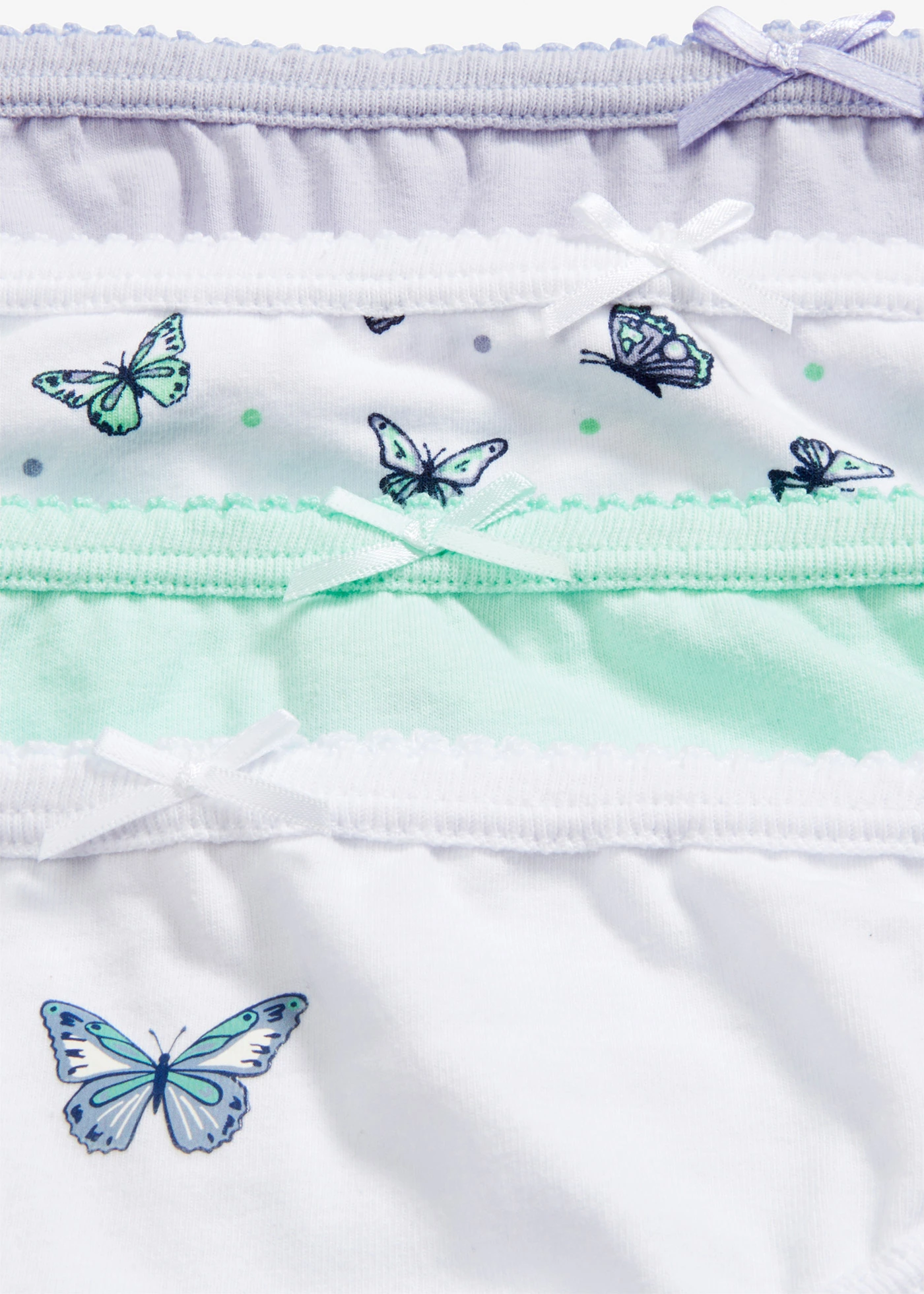 Lot de 7 slips • blanc imprimé+vert menthe+mauve poudré • Boutique bonprix