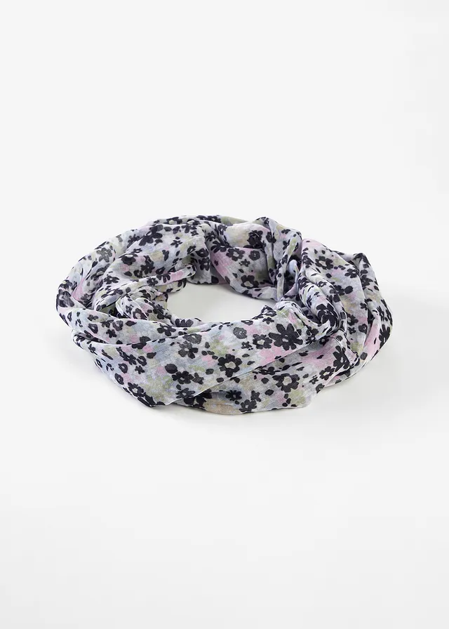 Snood, Couleur: mauve poudré à fleurs