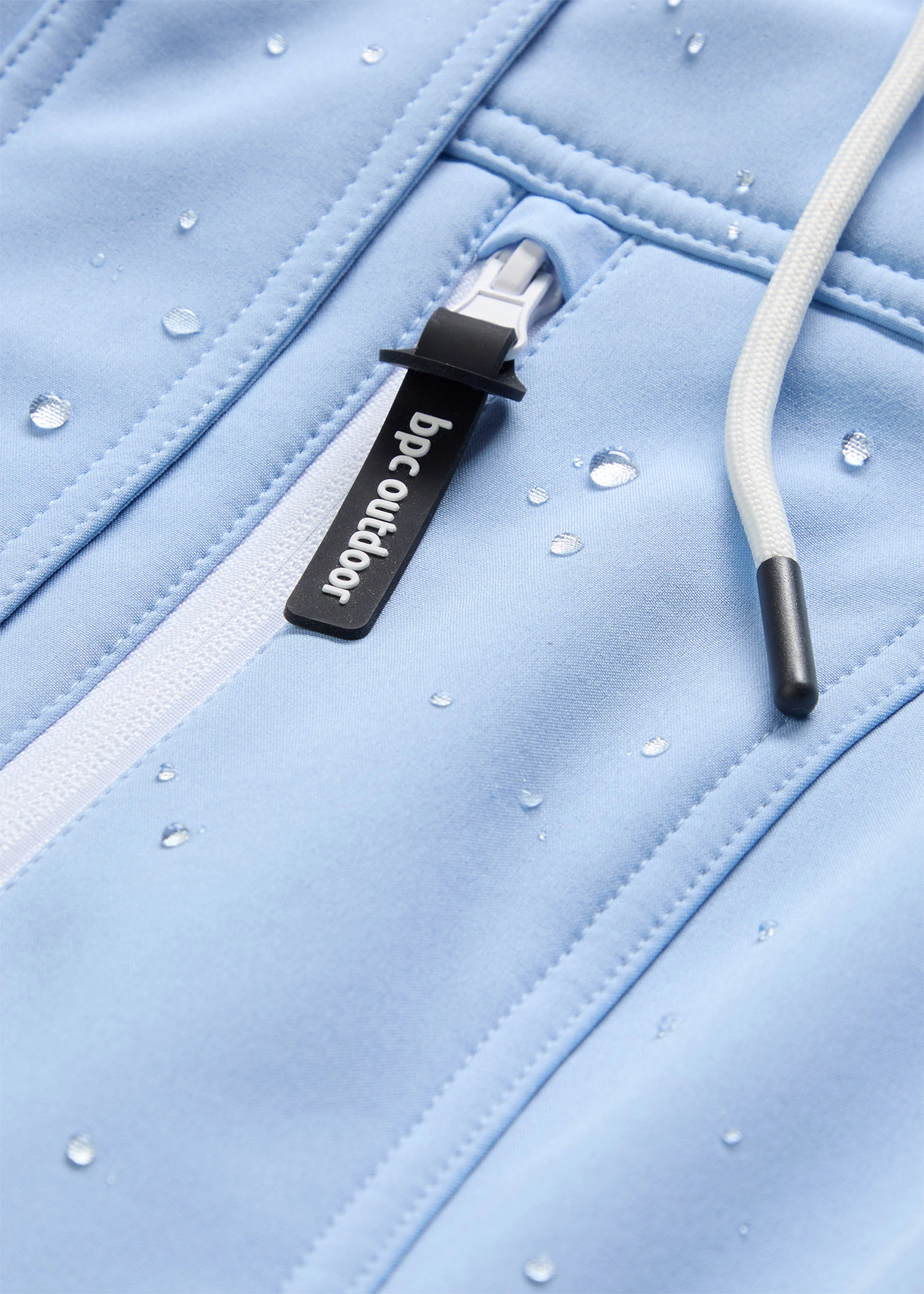 Veste déperlante en softshell • bleu nacré-blanc • Boutique bonprix