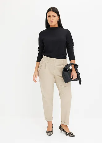 Vékony Paperbag twill nadrág, szín: homok