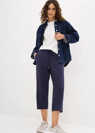 Pantaloni casual din bumbac cu stretch • bleumarin • magazin bonprix